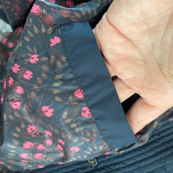 Land’s End Navy Quilted Riding Jacket - Picture 4 of 6